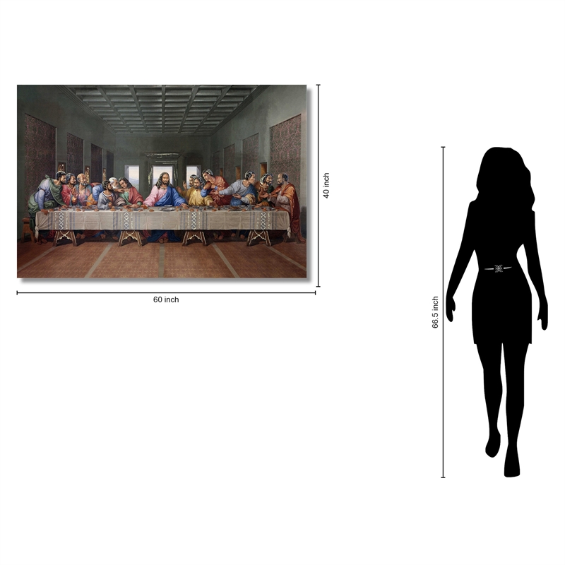 Pemberly Row Frameless Tempered Glass Wall Art Depicting Ethnic Last Supper