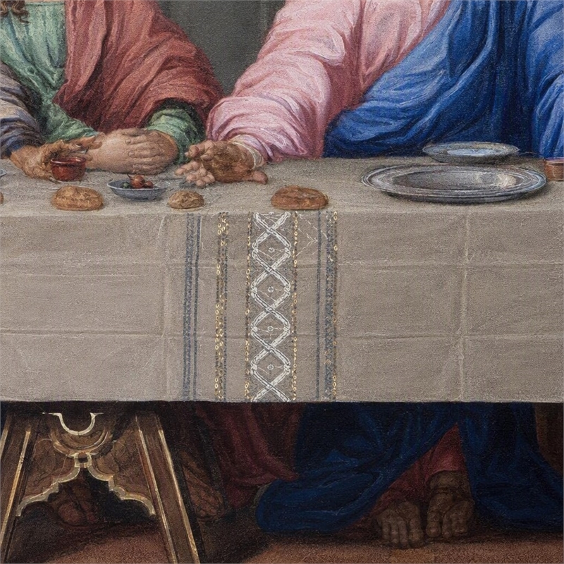 Pemberly Row Frameless Tempered Glass Wall Art Depicting Ethnic Last Supper