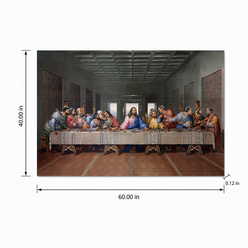 Pemberly Row Frameless Tempered Glass Wall Art Depicting Ethnic Last Supper