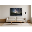 Pemberly Row Frameless Tempered Glass Wall Art with Mountain and Starry Sky