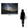 Pemberly Row Frameless Tempered Glass Wall Art with Mountain and Starry Sky