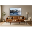 Pemberly Row Frameless Mountain Lake Wall Art in Glass - Multicolor