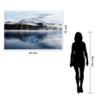 Pemberly Row Frameless Mountain Lake Wall Art in Glass - Multicolor