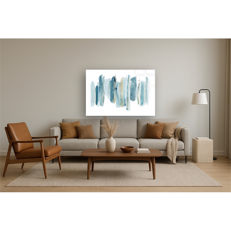 Pemberly Row Tempered Glass Art Pallet Lineup II in Multicolor Contemporary