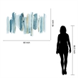 Pemberly Row Tempered Glass Art Pallet Lineup II in Multicolor Contemporary