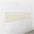Pemberly Row Namaste LED Neon Wall Sign White Acrylic with Easy Setup