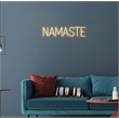 Pemberly Row Namaste LED Neon Wall Sign White Acrylic with Easy Setup