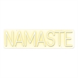 Pemberly Row Namaste LED Neon Wall Sign White Acrylic with Easy Setup