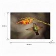 Pemberly Row Frameless Glass Wall Art Flutter Multicolor 60 x 40 in