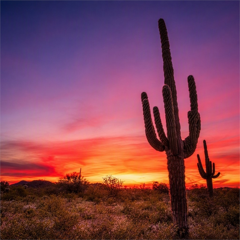 Pemberly Row Wall Art Desert Dreamscape Frameless Glass Multicolor
