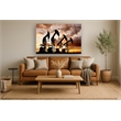 Pemberly Row Frameless Tempered Glass Wall Art in Sunset Multicolor