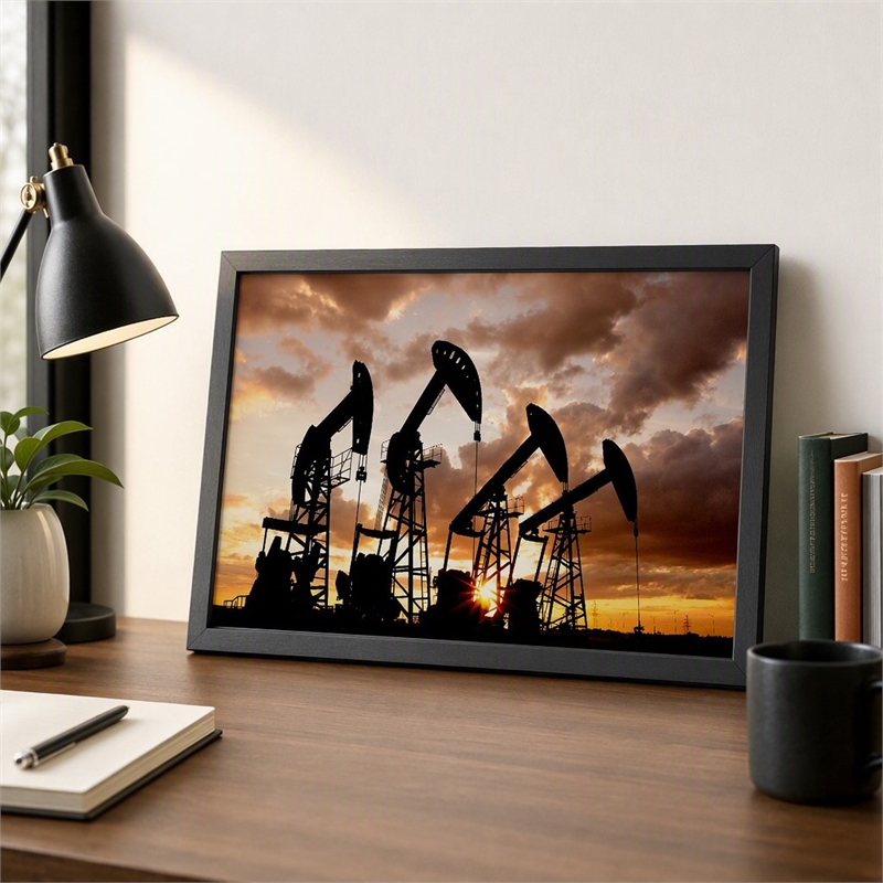 Pemberly Row Frameless Tempered Glass Wall Art in Sunset Multicolor
