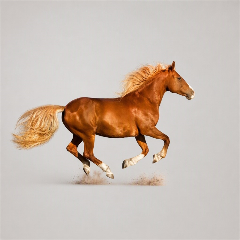 Pemberly Row Frameless Tempered Glass Wall Art Golden Gallop 60