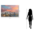 Pemberly Row Frameless Tempered Glass Skyline Wall Art Jacksonville Multicolor