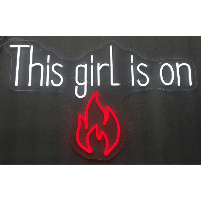 Pemberly Row Neon Wall Sign This Girl is On Fire - 28