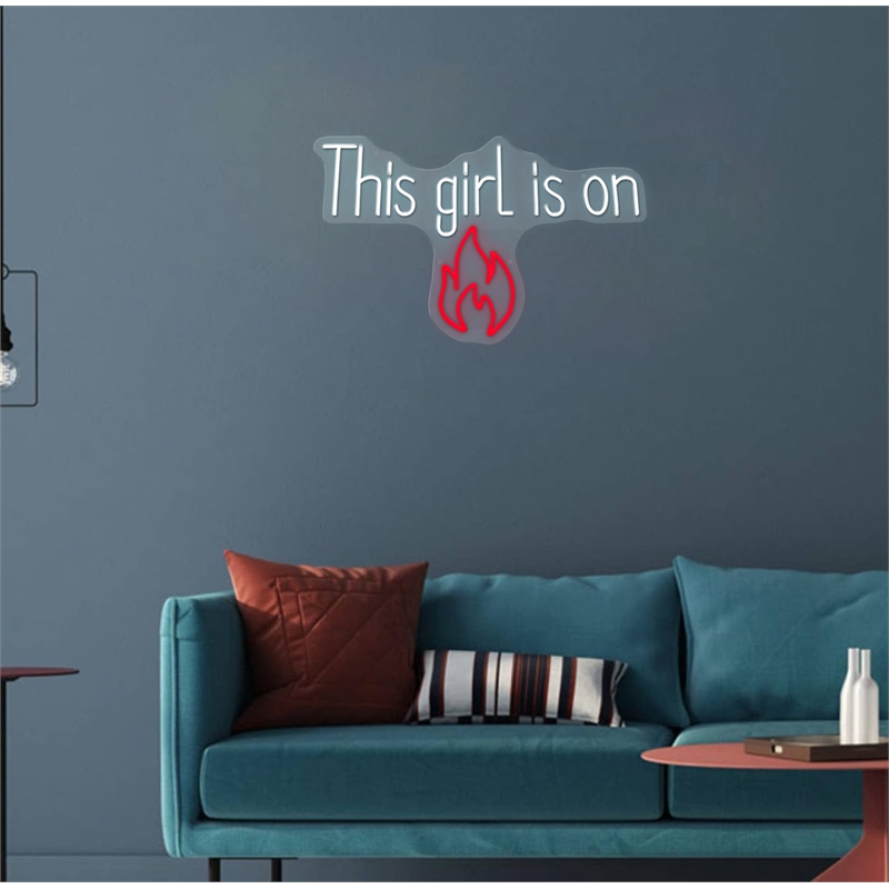 Pemberly Row Neon Wall Sign This Girl is On Fire - 28