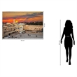 Pemberly Row Frameless Tempered Glass Jerusalem Wall Art in Multicolor