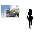 Pemberly Row Frameless Tempered Glass Wall Art - Multicolor - Aviation Theme