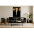 Pemberly Row Gold Tribal Elephant Wall Art - Frameless Glass - Multicolor