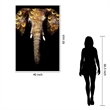 Pemberly Row Gold Tribal Elephant Wall Art - Frameless Glass - Multicolor