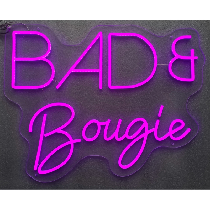 Pemberly Row Bad & Bougie Acrylic Neon Sign - 23