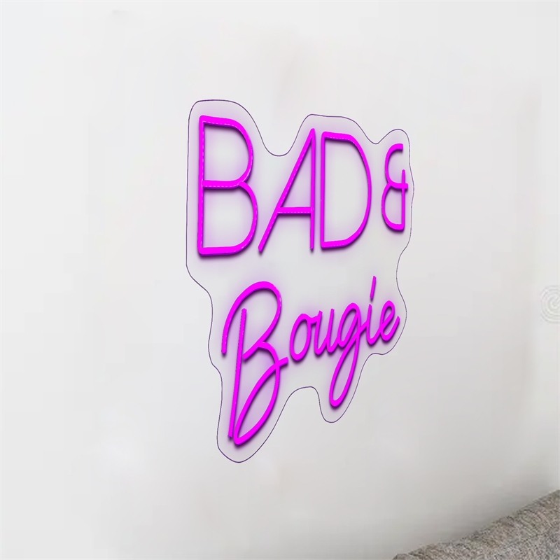 Pemberly Row Bad & Bougie Acrylic Neon Sign - 23
