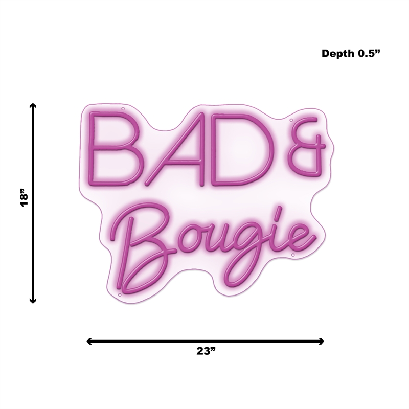 Pemberly Row Bad & Bougie Acrylic Neon Sign - 23