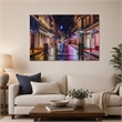 Pemberly Row Bourbon Street Tempered Glass Wall Art in Multicolored Design