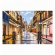 Pemberly Row Bourbon Street Tempered Glass Wall Art in Multicolored Design