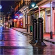 Pemberly Row Bourbon Street Tempered Glass Wall Art in Multicolored Design