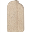 Pemberly Row Sculpted Sandstone Table Lamp with Linen Shade