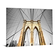 Pemberly Row Frameless Tempered Glass Wall Art of Brooklyn Bridge