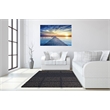 Pemberly Row Frameless Tempered Glass Wall Art of Coastal Sunset