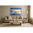 Pemberly Row Frameless Tempered Glass Wall Art of Coastal Sunset