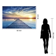Pemberly Row Frameless Tempered Glass Wall Art of Coastal Sunset