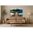 Pemberly Row Frameless Tempered Glass Wall Art Dock Views 60