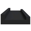 Pemberly Row MDF Frame Ledge Shelf in Black - Set of 2