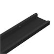 Pemberly Row MDF Frame Ledge Shelf in Black - Set of 2
