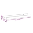 Pemberly Row MDF Frame Ledge Shelf in Black - Set of 2