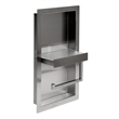 Pemberly Row Stainless Steel Toilet Paper Holder Niche in Brushed Finish