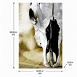 Pemberly Row Cattle Skull Tempered Glass Wall Art - 40