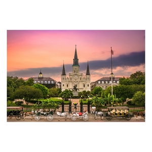 Pemberly Row Jackson Square Frameless Tempered Glass Wall Art 60&quot x 40&quot