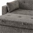 Pemberly Row Set of 2 - TV Stand Fireplace and Chenille Sofa Sleeper