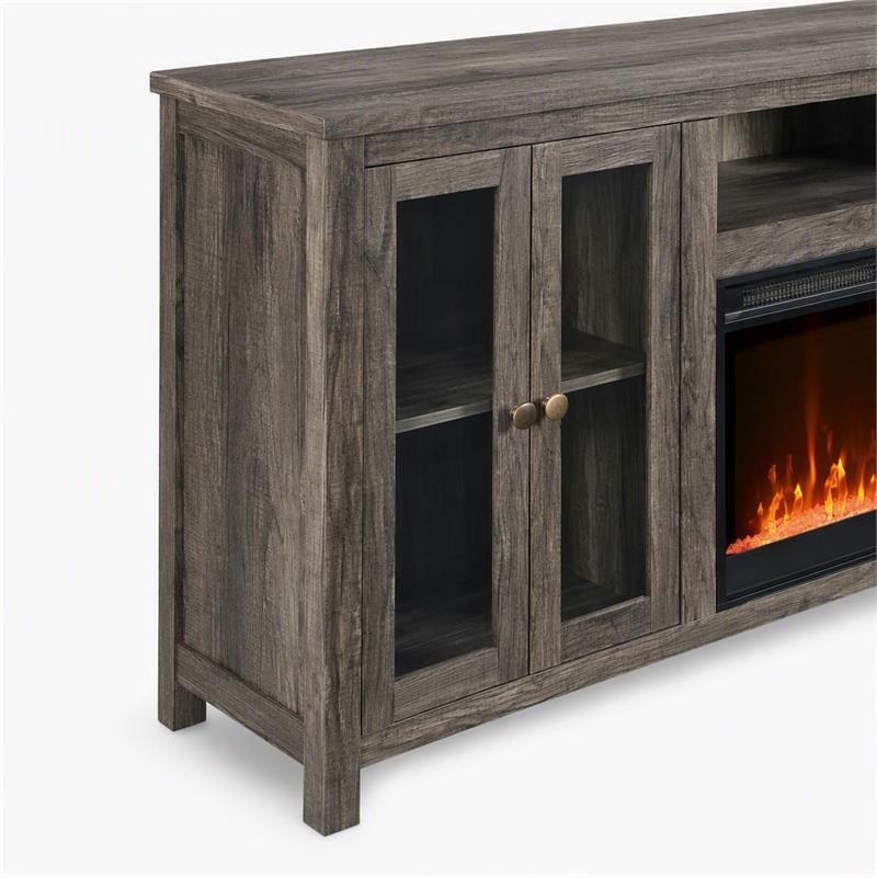 Pemberly Row Set of 2 - Fireplace TV Console and Modular Sectional Sofa