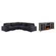 Pemberly Row Set of 2 - Fireplace TV Console and Modular Sectional Sofa