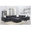 Pemberly Row Velvet LAF/RAF Arm Chair with Metal Leg in Charcoal