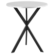 Pemberly Row Round 32-inch Galvanized Steel Bistro Bar Table in Silver