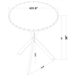 Pemberly Row Round 32-inch Galvanized Steel Bistro Bar Table in Silver