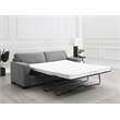 Pemberly Row Upholstered Sofa Sleeper with Queen Mattress in Grey