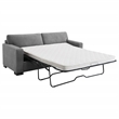 Pemberly Row Upholstered Sofa Sleeper with Queen Mattress in Grey